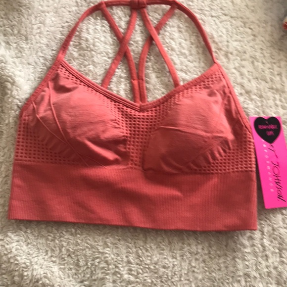 Betsey Johnson Other - BETSEY JOHNSON CORAL SPORT BRA size M